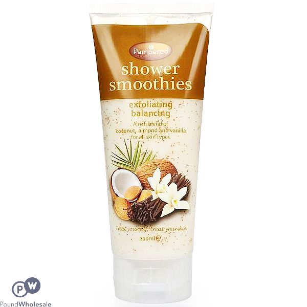 PAMPERED SHOWER SMOOTHIES EXFOLIATING BALANCING SCRUB 200ML