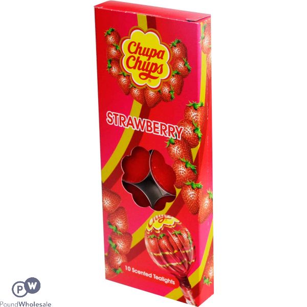 Chupa Chups Tealights Strawberry 10 Pack