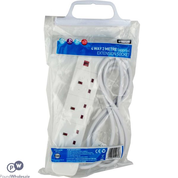 Status 4 Way Extensions Socket 2m In Poly Bag 