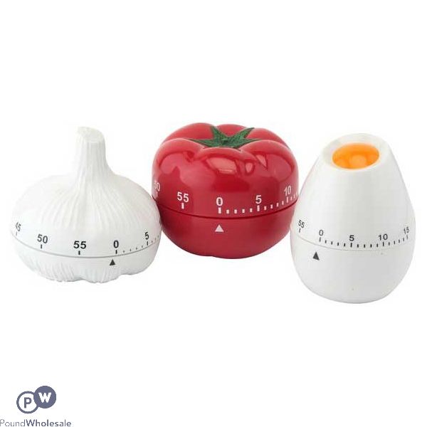 Mechanical Kitchen Timer 3 Assorted Designs