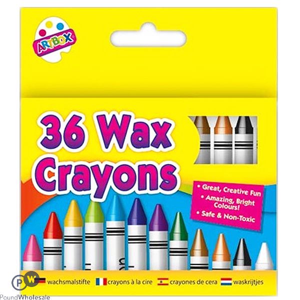 Artbox Wax Crayons Assorted Colours 36 Pack