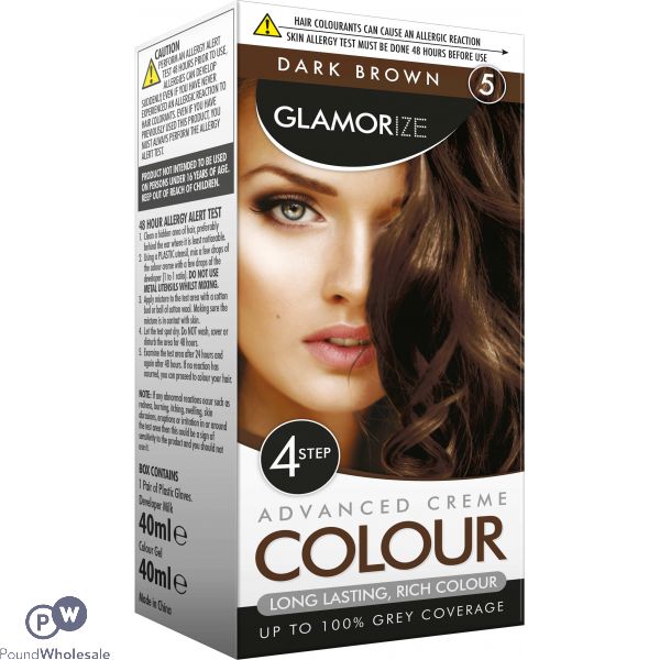 Glamorize Hair Colour No.5 Dark Brown Permanent Hair Dye