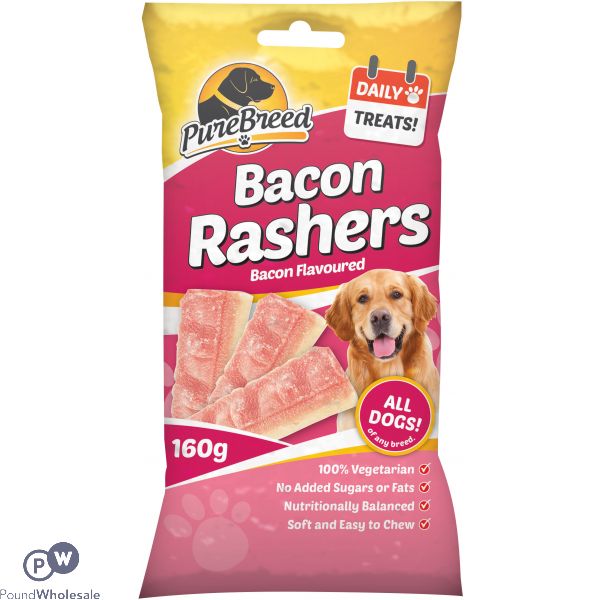 Pure Breed Bacon Rashers 160g