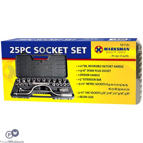 MARKMAN SOCKET SET 25PC