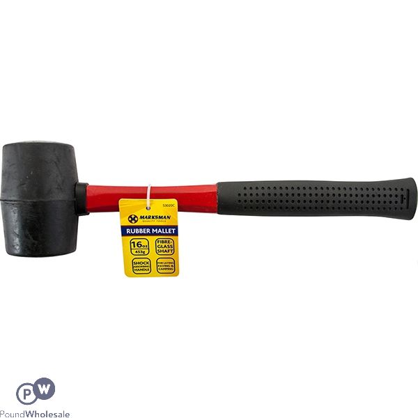  Marksman Fibreglass Handle Rubber Mallet 16oz