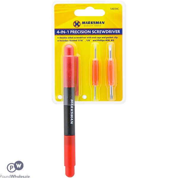 MARKSMAN 4-IN-1 PRECISION POCKET SCREWDRIVER