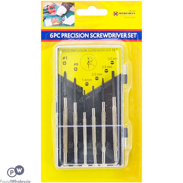 MARKSMAN PHILLIPS & FLAT PRECISION SCREWDRIVER SET 6PC