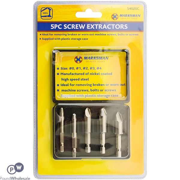 Marksman Screw Extractors Set 5pc