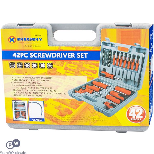 Marksman Screwdriver & Bit Set 42pc