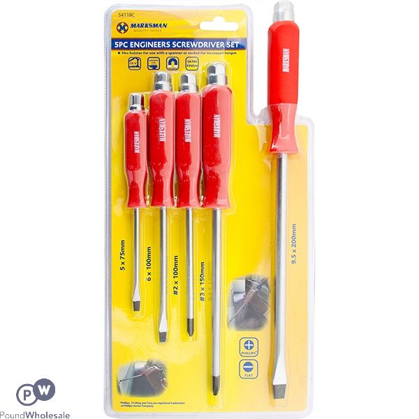 Marksman Engineers Screwdriver Set 5pc