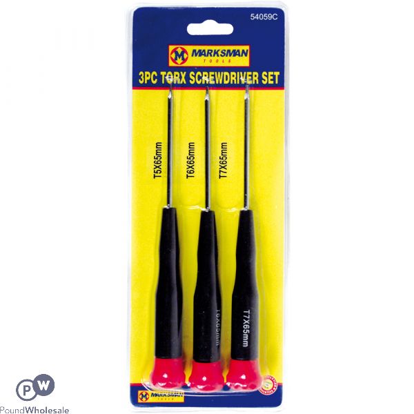 3pc Torx Screwdriver Set 