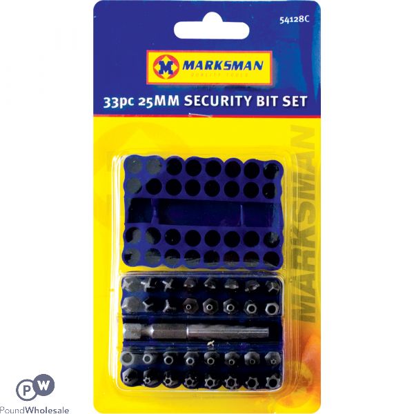 Marksman 25mm Security Bit Set 33pc