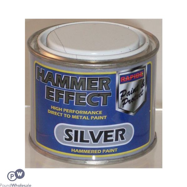 Rapide Hammer Effect Silver Paint 170ml