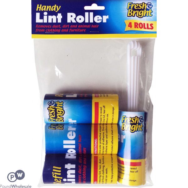 Fresh & Bright Handy Lint Roller 4 Rolls