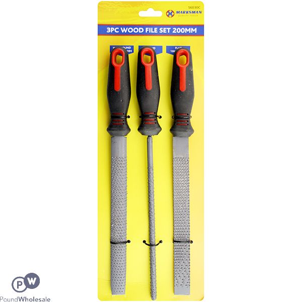 Marksman Wood File Set 20cm 3pc