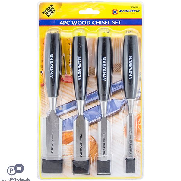 Marksman Precision Wood Chisel Set 4pc