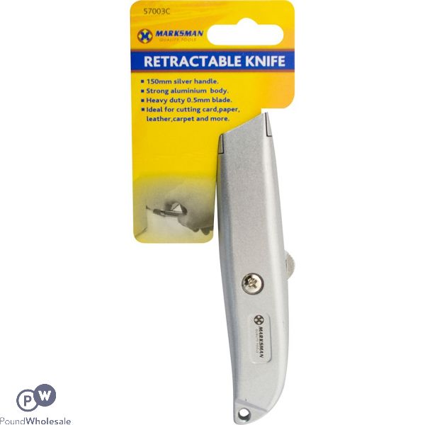 MARKSMAN RETRACTABLE UTILITY KNIFE 150MM