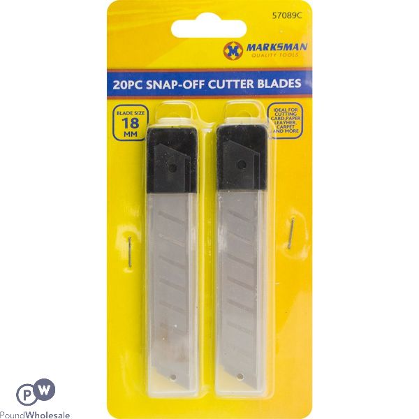 MARKSMAN SNAP-OFF CUTTER BLADES 20PC