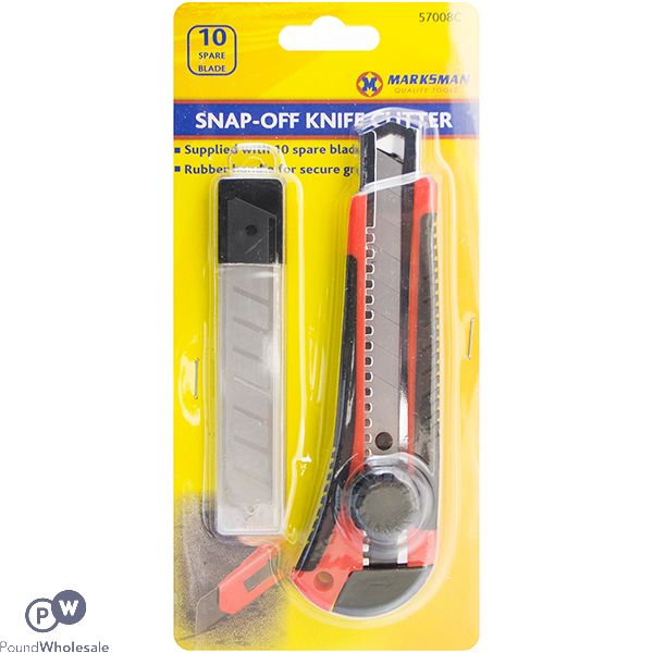 Marksman Snap-off Knife Cutter With 10 Spare Blades