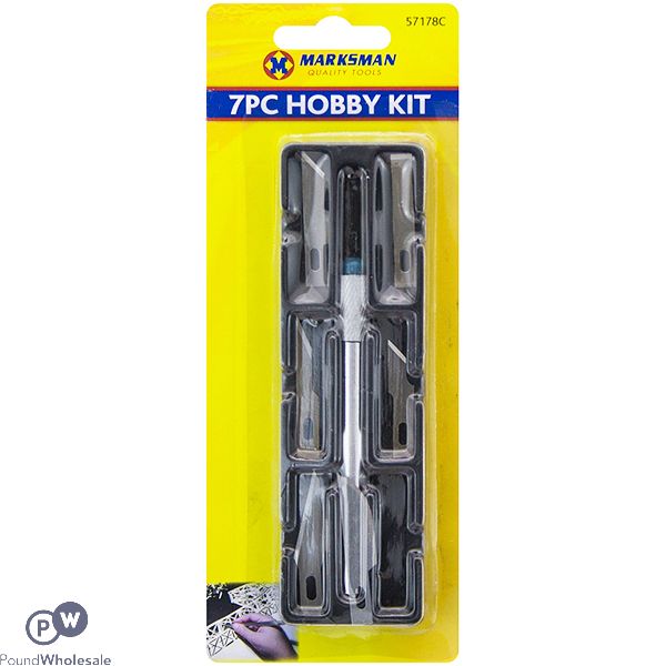 MARKSMAN HOBBY KNIFE KIT 7PC