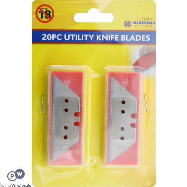 Marksman Utility Blades With Dispenser 2 X 10pc