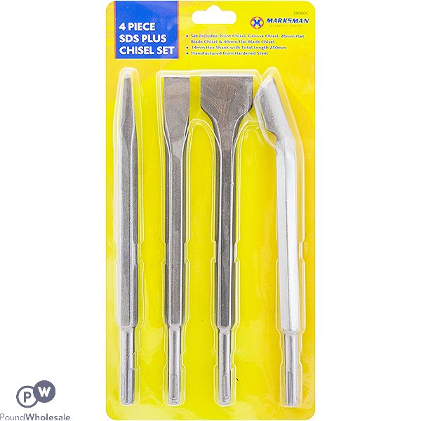 Marksman SDS Plus Chisel Set 4pc