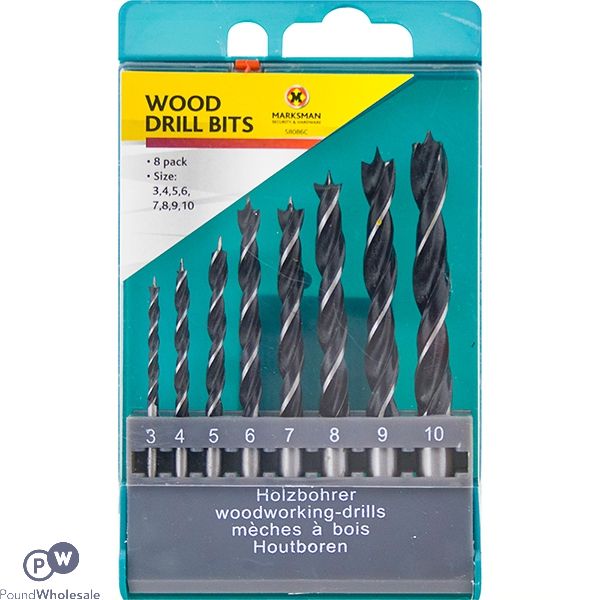 MARKSMAN WOOD DRILL BITS 8PC