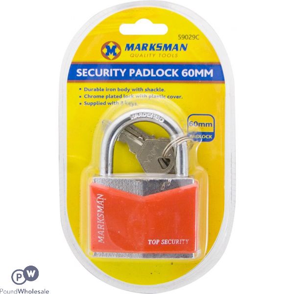 Marksman 60mm Security Padlock With 3 Keys