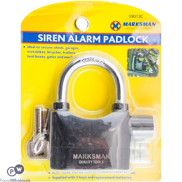 MARKSMAN HEAVY DUTY SIREN ALARM PADLOCK