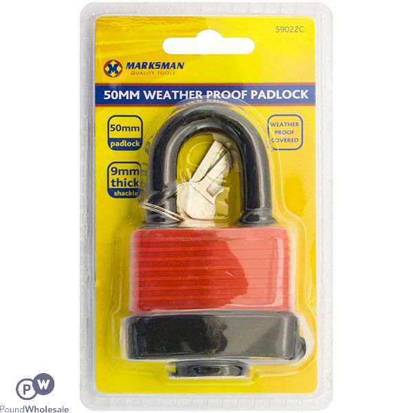 MARKSMAN WEATHERPROOF PADLOCK 50MM