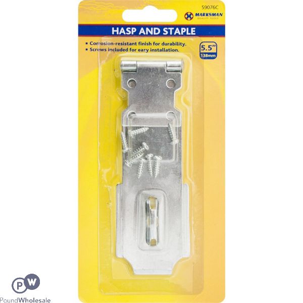 MARKSMAN SECURITY HASP AND STAPLE 5.5"