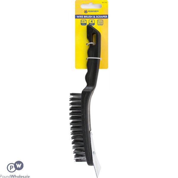 MARKSMAN WIRE BRUSH AND SCRAPER 11"