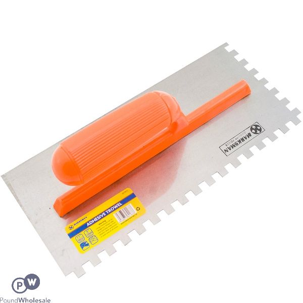 Marksman Adhesive Trowel With Teeth 11" X 5"