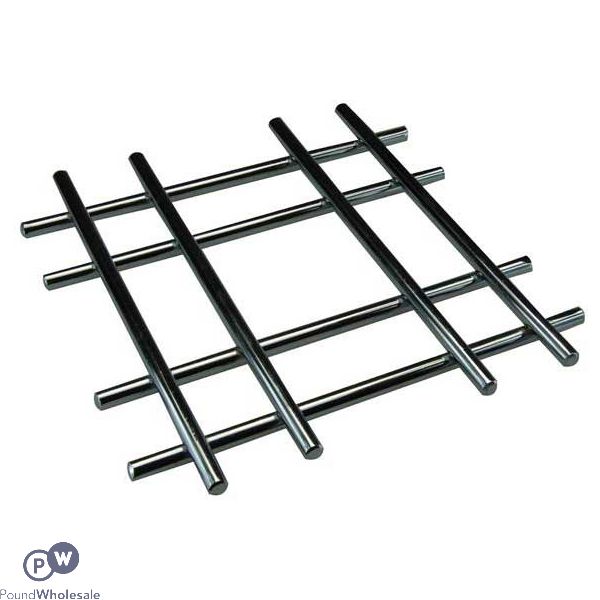 Chrome Trivet Cross Design 20cm