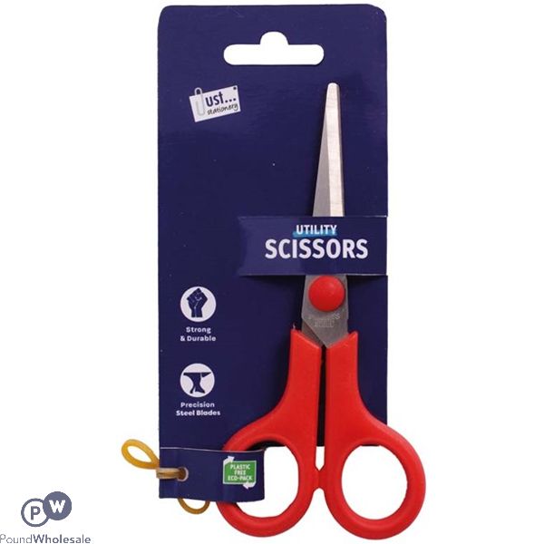 Just Stationery 5.5" Steel Scissors Assorted Colours