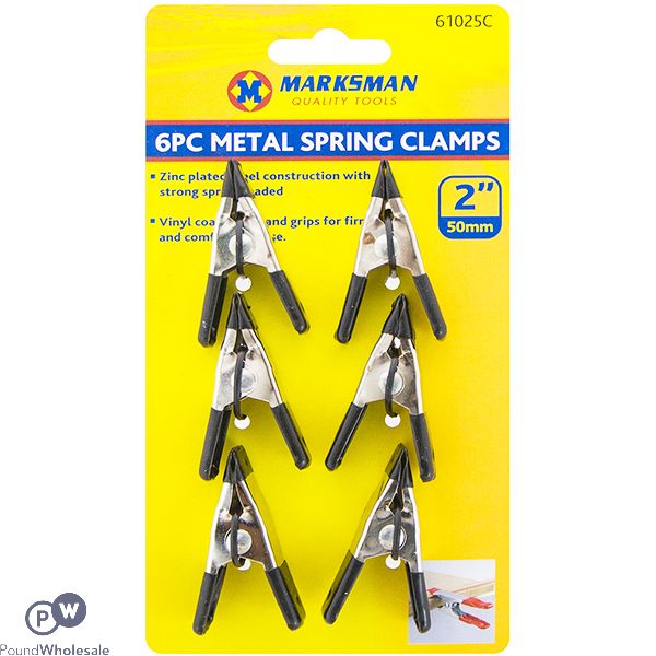 MARKSMAN METAL SPRING CLAMPS 2" 6 PACK