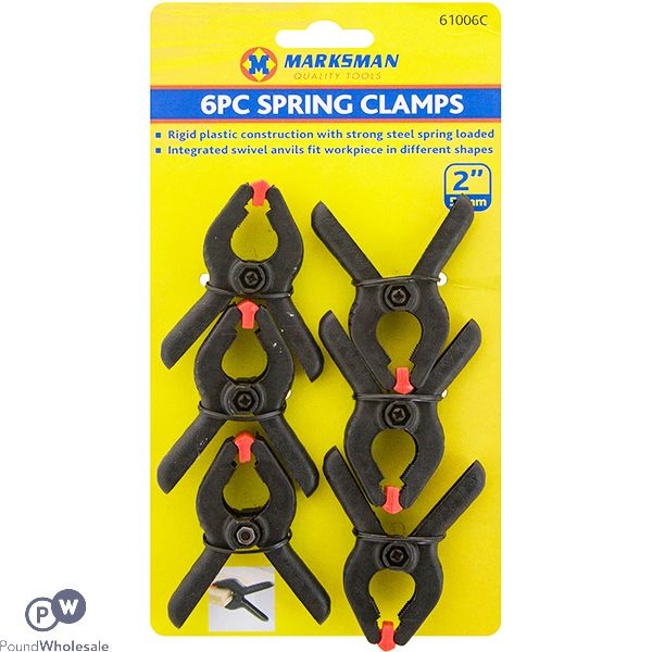 MARKSMAN SPRING CLAMPS SET 2" 6PC