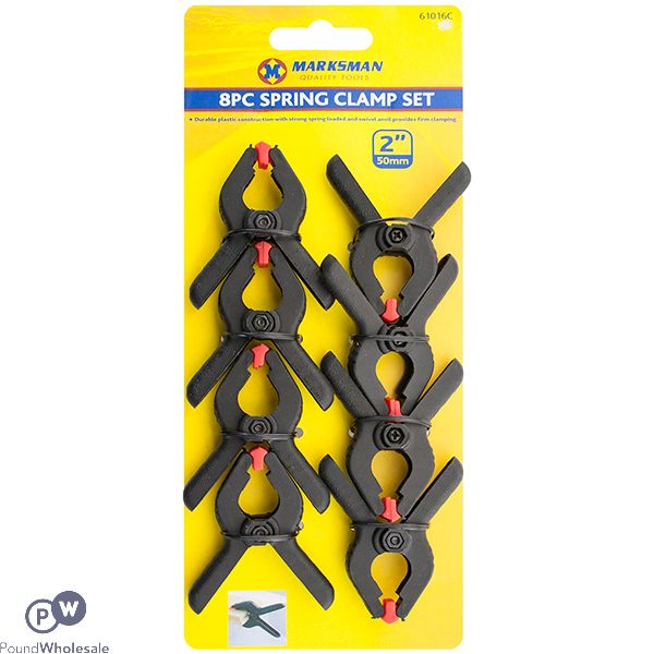 MARKSMAN SPRING CLAMPS SET 2" 8PC