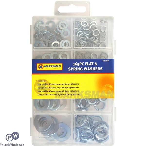 Marksman Flat & Spring Washers 155pc