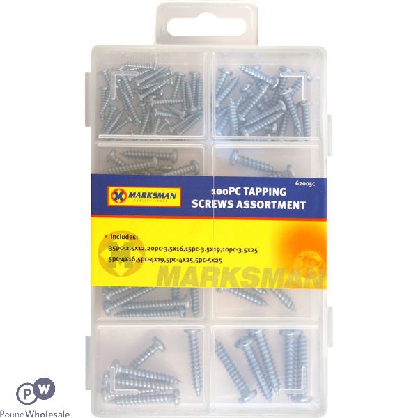 Marksman Tapping Screws Assortment 100pc