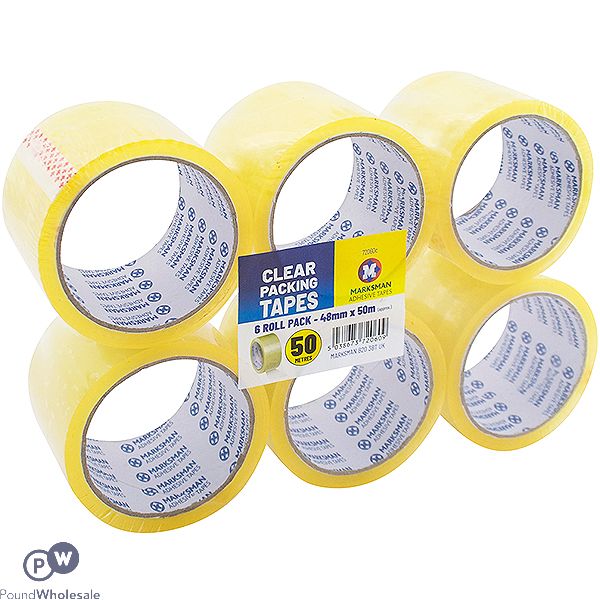 MARKSMAN CLEAR PACKING TAPE 48MM X 50M