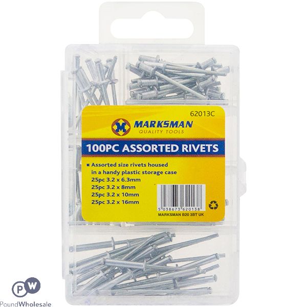 Marksman Assorted Rivets 100pc
