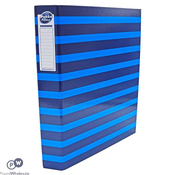 Pukka A4 Blue Stripes Ringbinder File Folder