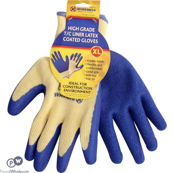 MARKSMAN LATEX COATED WORK GLOVES XL