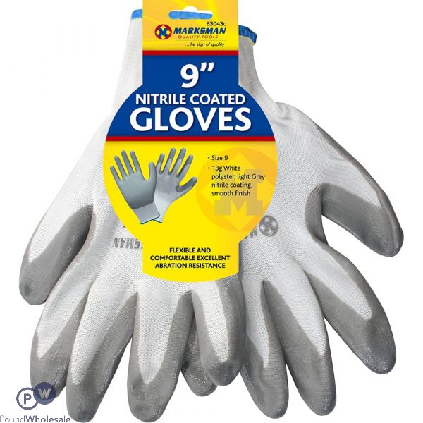 Marksman Nitrile Coated Work Gloves Size 9