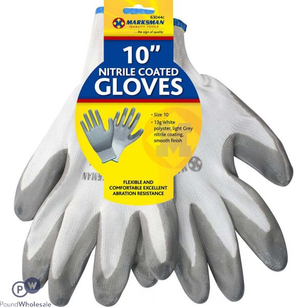 Marksman Nitrile Coated Work Gloves Size 10