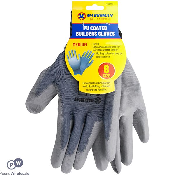 Marksman PU-Coated Builders Gloves Medium