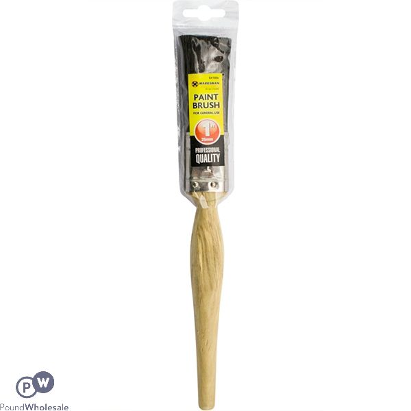 Marksman Wooden Handle Paint Brush 1"