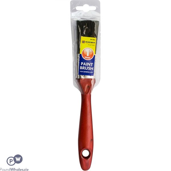 MARKSMAN RED HANDLE PAINT BRUSH 1"