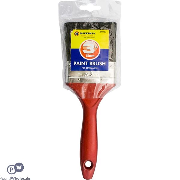 Marksman Red Handle Paint Brush 3"